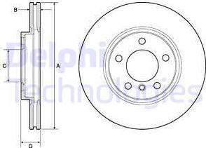 Delphi BG4771C - Спирачен диск vvparts.bg