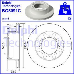 Delphi BG5091C - Спирачен диск vvparts.bg