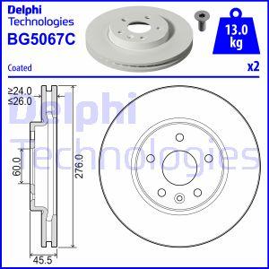 Delphi BG5067C - Спирачен диск vvparts.bg