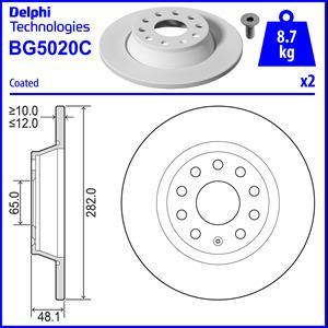 Delphi BG5020C - Спирачен диск vvparts.bg