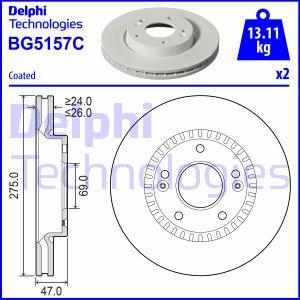 Delphi BG5157C - Спирачен диск vvparts.bg