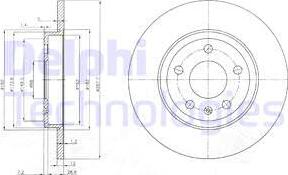 Delphi BG3996 - Спирачен диск vvparts.bg