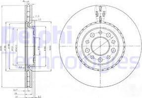 Delphi BG3993 - Спирачен диск vvparts.bg