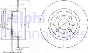 Delphi BG3945 - Спирачен диск vvparts.bg