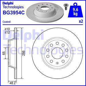 Delphi BG3954C - Спирачен диск vvparts.bg