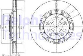 Delphi BG3958 - Спирачен диск vvparts.bg