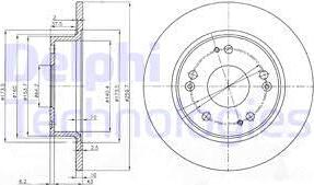 Delphi BG3964 - Спирачен диск vvparts.bg