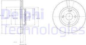 Delphi BG3966 - Спирачен диск vvparts.bg