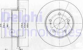 Delphi BG3904 - Спирачен диск vvparts.bg