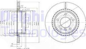 Delphi BG3901C-19B1 - Спирачен диск vvparts.bg