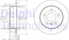 Delphi BG3910C-18B1 - Спирачен диск vvparts.bg