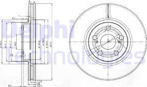 Delphi BG3913C - Спирачен диск vvparts.bg