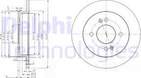 Delphi BG3981 - Спирачен диск vvparts.bg