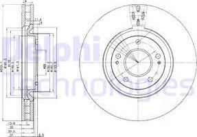 Delphi BG3988 - Спирачен диск vvparts.bg