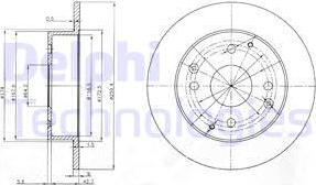 Delphi BG3983 - Спирачен диск vvparts.bg