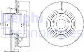 Delphi BG3939 - Спирачен диск vvparts.bg