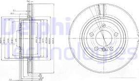 Delphi BG3938 - Спирачен диск vvparts.bg