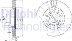 Delphi BG3928 - Спирачен диск vvparts.bg