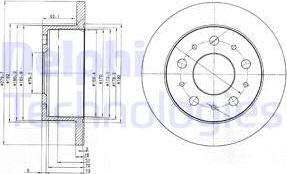 Delphi BG3923 - Спирачен диск vvparts.bg