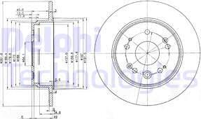 Delphi BG3979 - Спирачен диск vvparts.bg