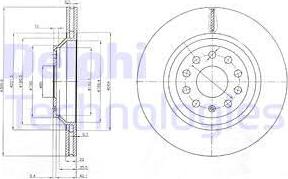 Delphi BG3975 - Спирачен диск vvparts.bg