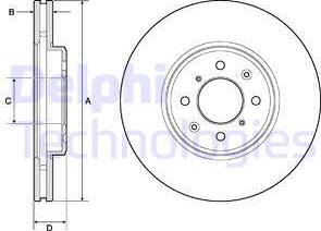 Delphi BG3970 - Спирачен диск vvparts.bg