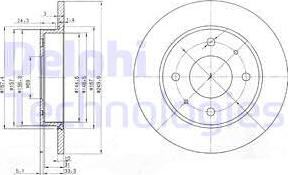 Delphi BG3971 - Спирачен диск vvparts.bg