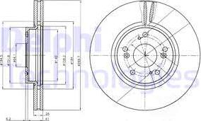 Delphi BG3978 - Спирачен диск vvparts.bg