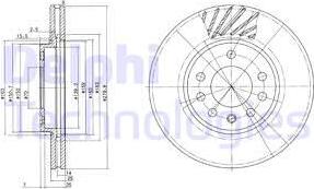 Delphi BG3405C - Спирачен диск vvparts.bg