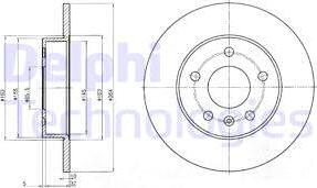 Delphi BG3406 - Спирачен диск vvparts.bg