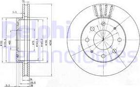 Delphi BG3401 - Спирачен диск vvparts.bg