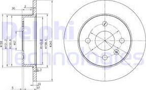 Delphi BG3403 - Спирачен диск vvparts.bg