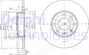 Delphi BG3402 - Спирачен диск vvparts.bg