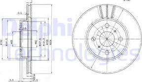 Delphi BG3414 - Спирачен диск vvparts.bg