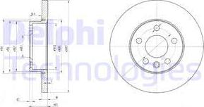 Delphi BG3415 - Спирачен диск vvparts.bg