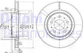 Delphi BG3418 - Спирачен диск vvparts.bg