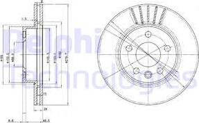 Delphi BG3417 - Спирачен диск vvparts.bg