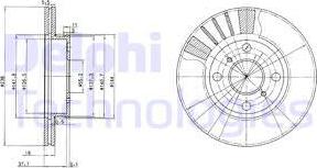 Delphi BG3424 - Спирачен диск vvparts.bg