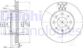 Delphi BG3425 - Спирачен диск vvparts.bg