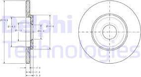 Delphi BG3421C - Спирачен диск vvparts.bg