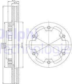 Delphi BG3422 - Спирачен диск vvparts.bg