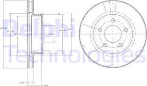 Delphi BG3546 - Спирачен диск vvparts.bg