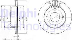 Delphi BG3548 - Спирачен диск vvparts.bg