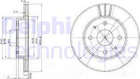 Delphi BG3555 - Спирачен диск vvparts.bg