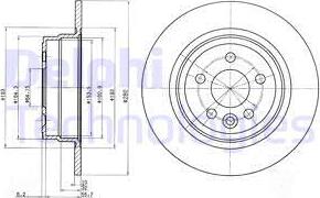 Delphi BG3550 - Спирачен диск vvparts.bg