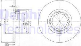 Delphi BG3551 - Спирачен диск vvparts.bg