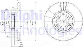 Delphi BG3553 - Спирачен диск vvparts.bg