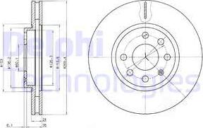 Delphi BG3569C - Спирачен диск vvparts.bg