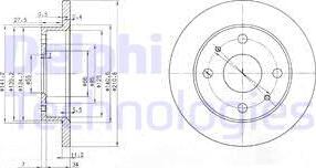 Delphi BG3561 - Спирачен диск vvparts.bg