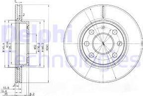 Delphi BG3568 - Спирачен диск vvparts.bg